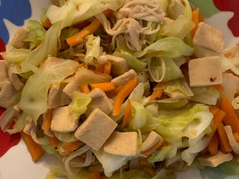 高野豆腐入り野菜炒め